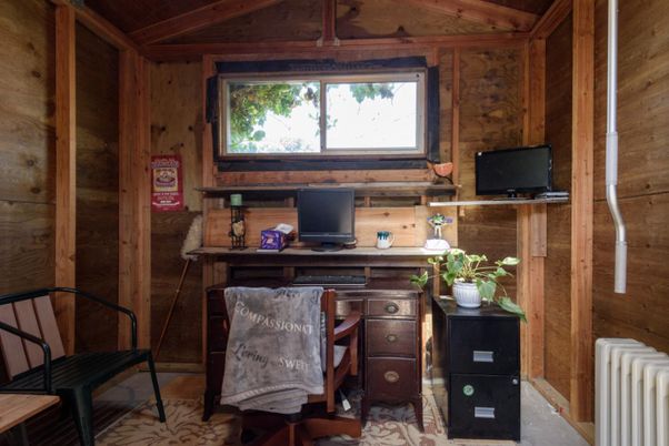 Home Office, Interior, Wooden Walls
