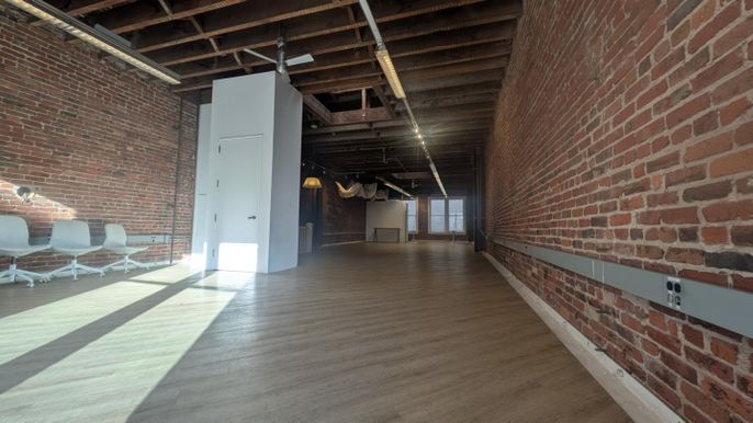 Interior, Stone Walls, Wooden Beams, Wood Texture Flooring