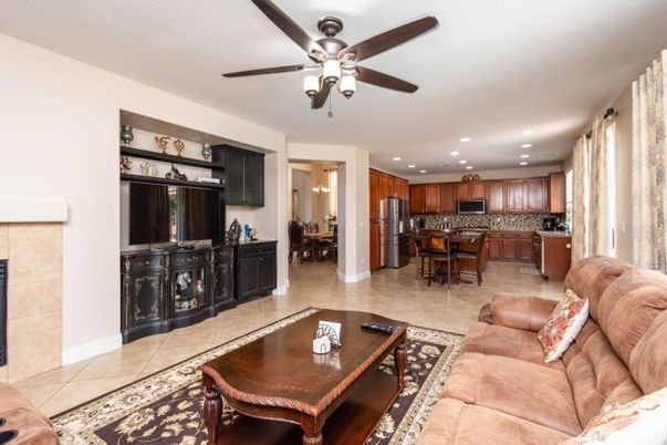 Dining room, Interior, Kitchen, Living room, Recessed Lighting