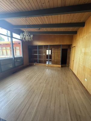 Chandelier, Empty room, Interior, Wooden Beams, Wooden Ceilings, Wood Texture Flooring, Wooden Walls