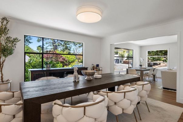Dining room, Interior, Wood Texture Flooring