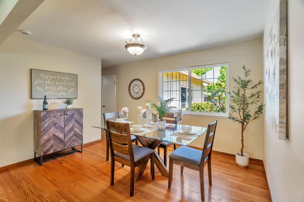 Dining room, Interior, Wood Texture Flooring