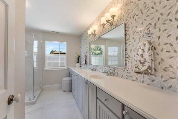 Bathroom, Glass Shower, Interior, Marble