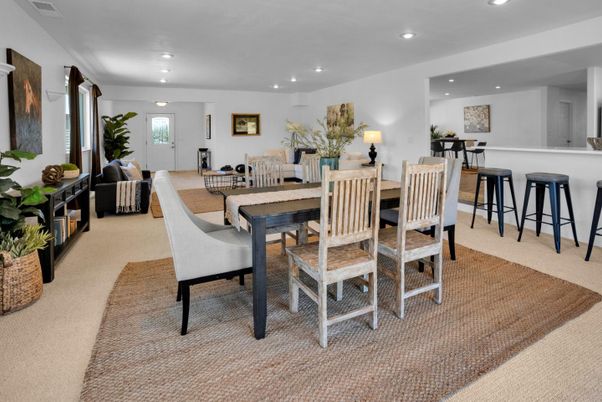 Dining room, Interior, Living room, Recessed Lighting