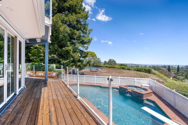 Exterior, Pool, Wood Texture Flooring