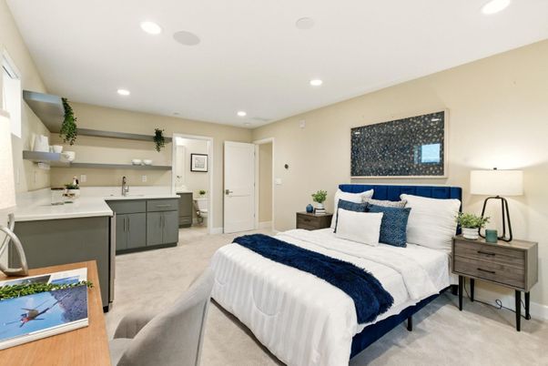 Bedroom, Interior, Recessed Lighting