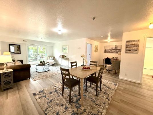 Dining room, Interior, Living room, Wood Texture Flooring
