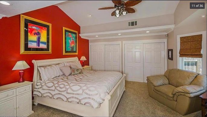 Bedroom, Interior, Recessed Lighting