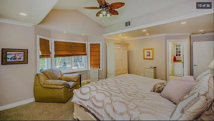 Bedroom, Interior, Recessed Lighting