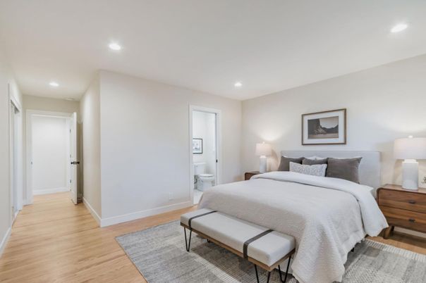 Bathroom, Bedroom, Interior, Recessed Lighting, Wood Texture Flooring
