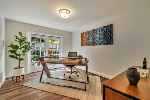 Home Office, Interior, Wood Texture Flooring