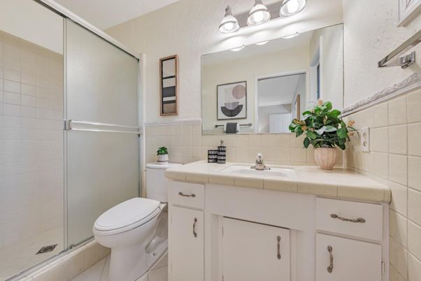 Bathroom, Glass Shower, Interior, Tile Countertops