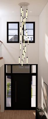 Interior, Pendant Lights, Wood Texture Flooring