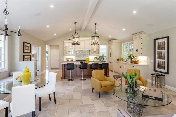 Dining room, Interior, Kitchen, Pendant Lights, Recessed Lighting