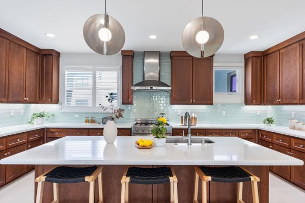 Interior, Kitchen, Pendant Lights, Recessed Lighting, Stainless Steel Appliances