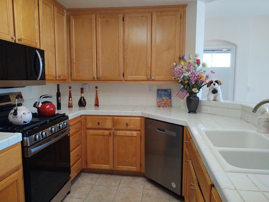 Interior, Kitchen, Wood Texture Flooring