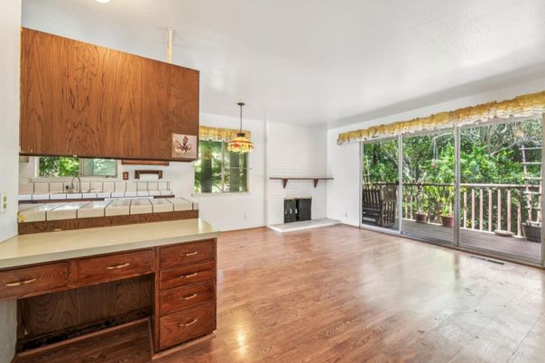 Fireplace, Interior, Pendant Lights, Wood Texture Flooring
