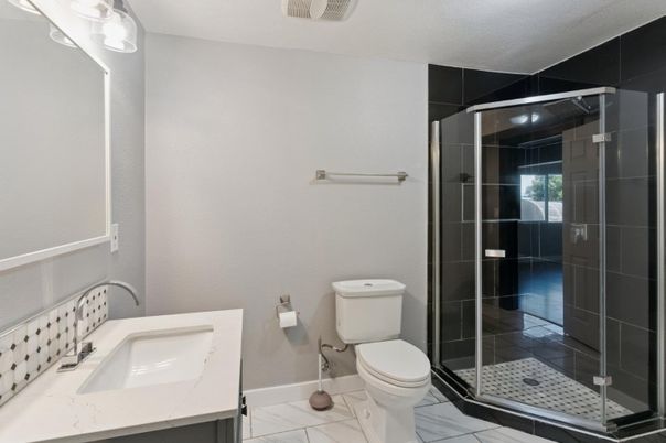 Bathroom, Glass Shower, Interior, Marble