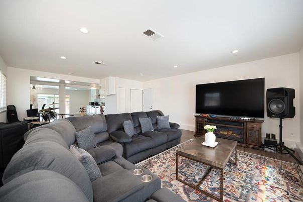 Interior, Living room, Recessed Lighting