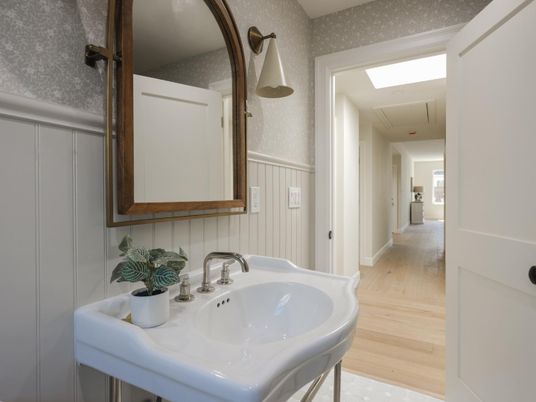Bathroom, Interior, Wood Texture Flooring