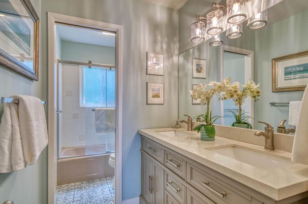 Bathroom, Dual Sink Vanities, Glass Shower, Interior