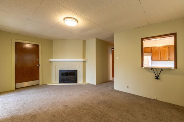 Empty room, Fireplace, Interior