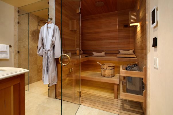 Bathroom, Glass Shower, Interior, Sauna Room