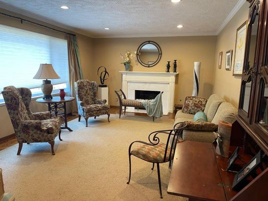 Fireplace, Interior, Living room, Recessed Lighting