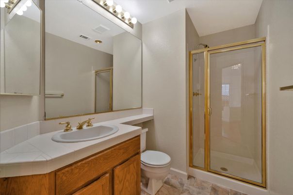 Bathroom, Glass Shower, Interior, Tile Countertops