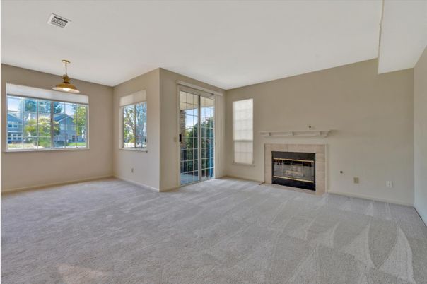 Empty room, Fireplace, Interior