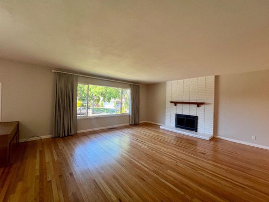 Empty room, Fireplace, Interior, Wood Texture Flooring
