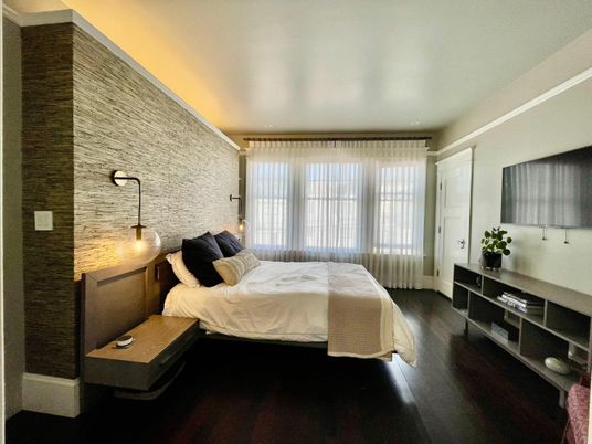 Bedroom, Interior, Wood Texture Flooring