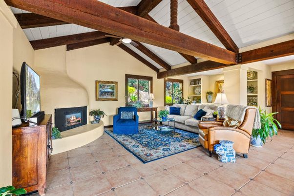 Fireplace, Interior, Living room, Wooden Beams