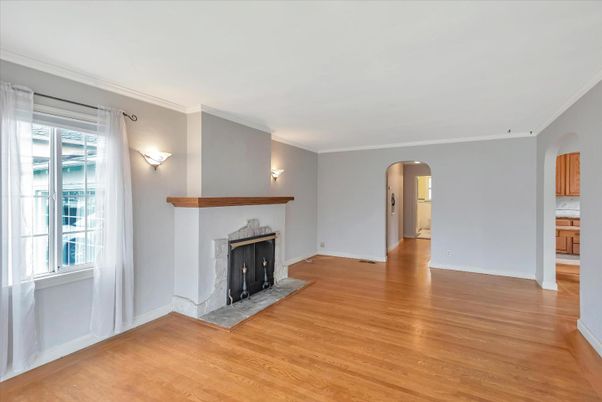 Empty room, Fireplace, Interior, Wood Texture Flooring