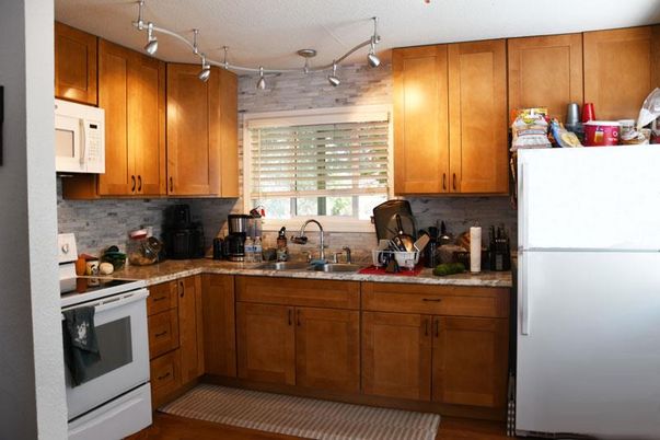 Interior, Kitchen, Wood Texture Flooring