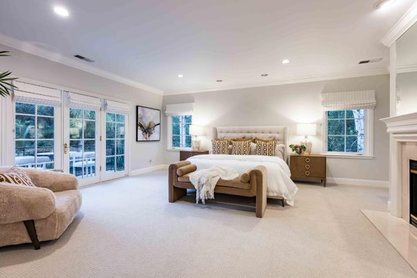 Bedroom, Fireplace, Interior, Recessed Lighting