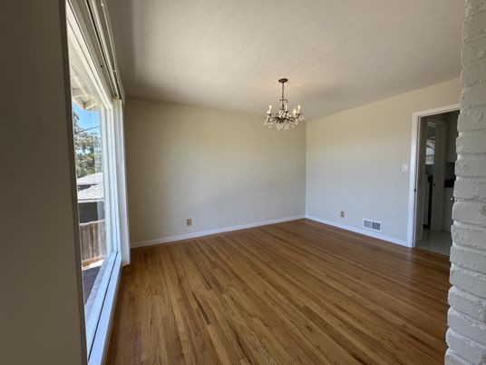 Chandelier, Empty room, Interior, Wood Texture Flooring