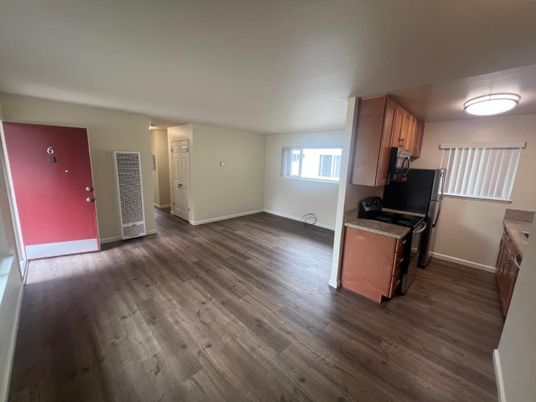 Empty room, Interior, Kitchen, Wood Texture Flooring