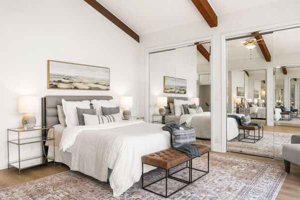 Bedroom, Interior, Wooden Beams, Wood Texture Flooring