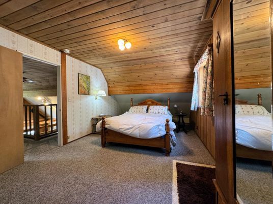 Bedroom, Interior, Wooden Ceilings, Wooden Walls