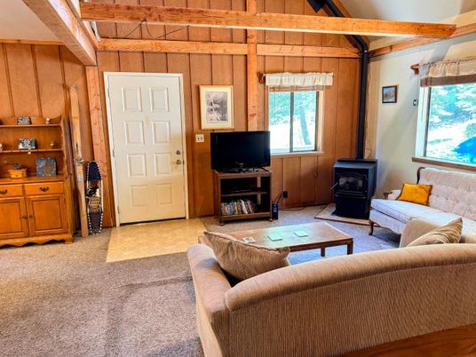 Fireplace, Interior, Living room, Wooden Beams, Wooden Walls