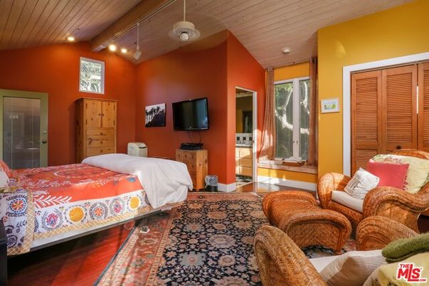 Bedroom, Interior, Recessed Lighting, Wooden Ceilings, Wood Texture Flooring
