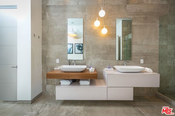Bathroom, Dual Sink Vanities, Interior, Pendant Lights