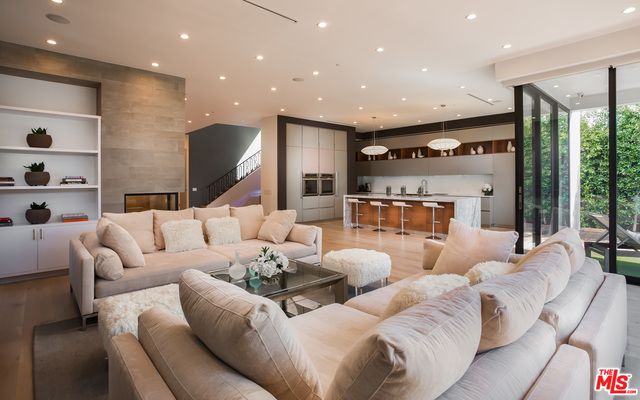 Interior, Kitchen, Living room, Pendant Lights, Recessed Lighting, Stainless Steel Appliances, Wood Texture Flooring