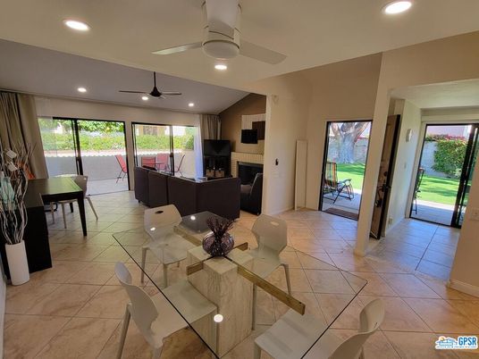 Dining room, Fireplace, Interior, Living room, Recessed Lighting