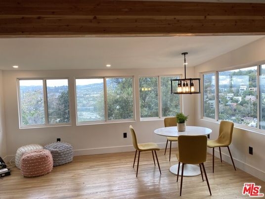 Dining room, Interior, Pendant Lights, Recessed Lighting, Wooden Ceilings, Wood Texture Flooring