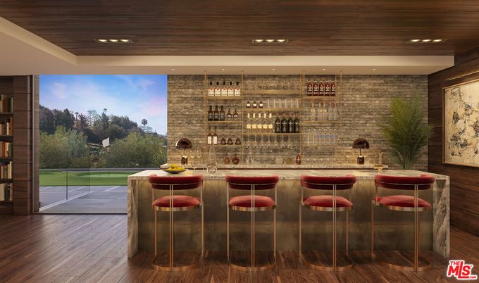 Fireplace, Interior, Recessed Lighting, Stone Walls, Wooden Ceilings, Wood Texture Flooring
