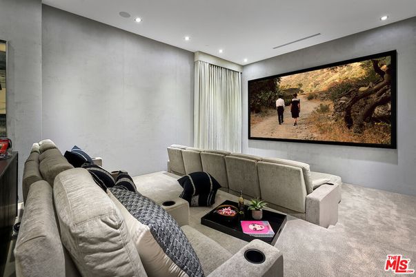 Home Theatre Room, Interior, Projection Screen, Recessed Lighting, Theatre Room