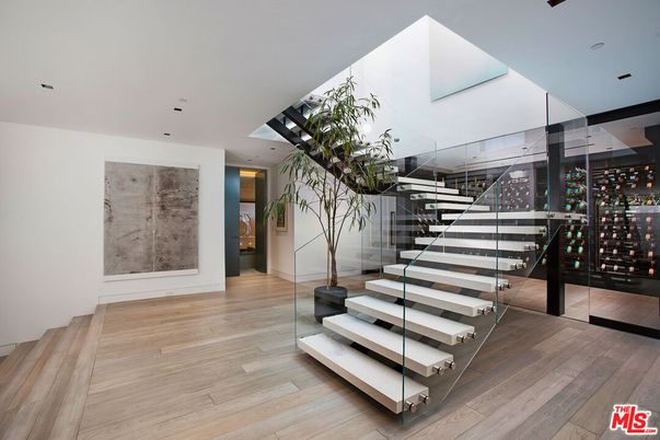 Interior, Recessed Lighting, Wine Storage, Wood Texture Flooring