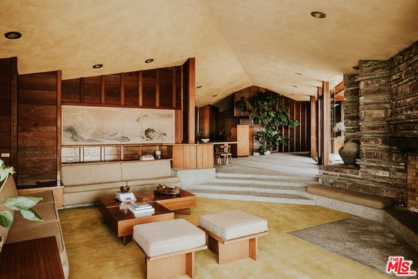 Interior, Living room, Recessed Lighting, Wooden Walls